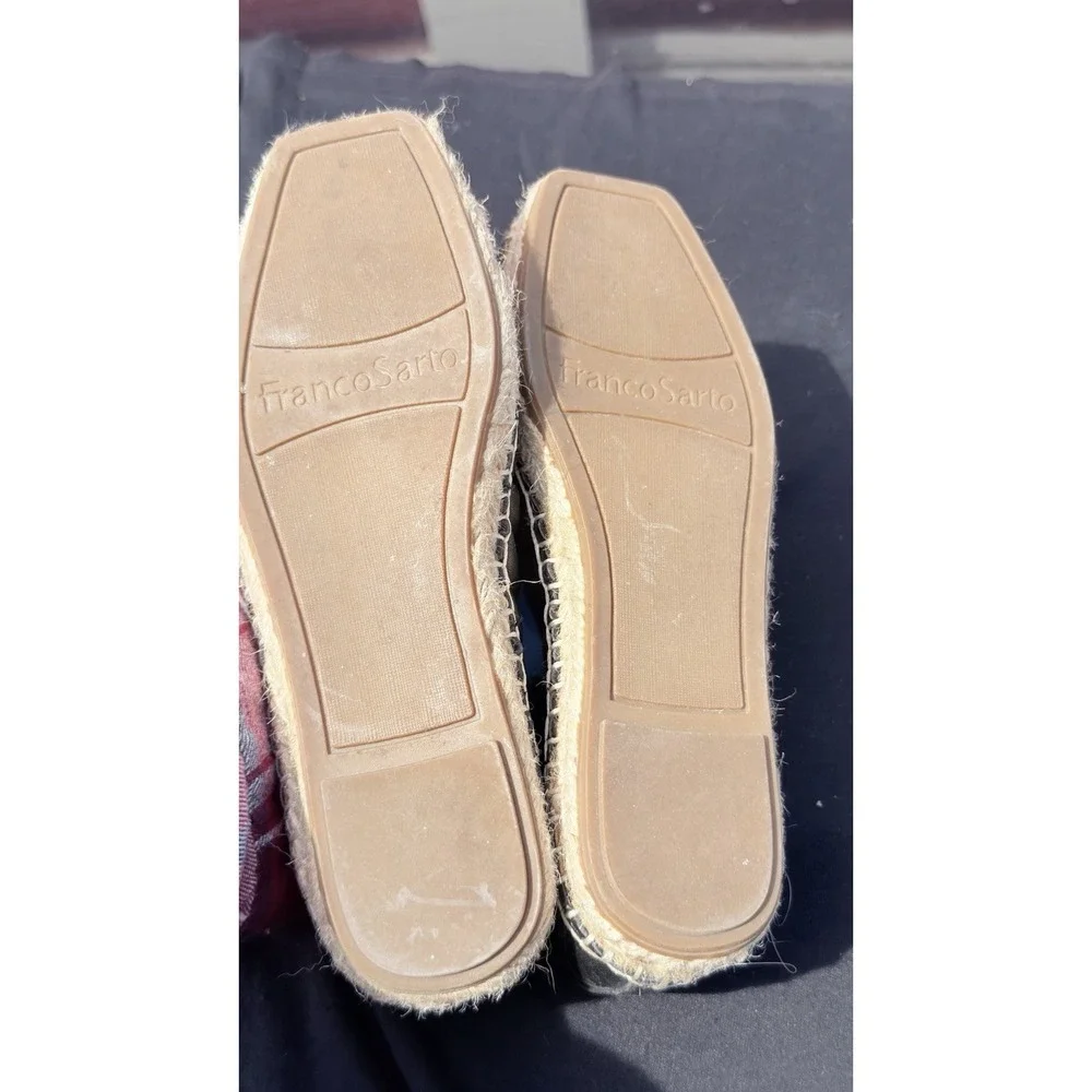Franco Sarto Black Leather Espadrilles Flats – Women's Size‎ 5.5